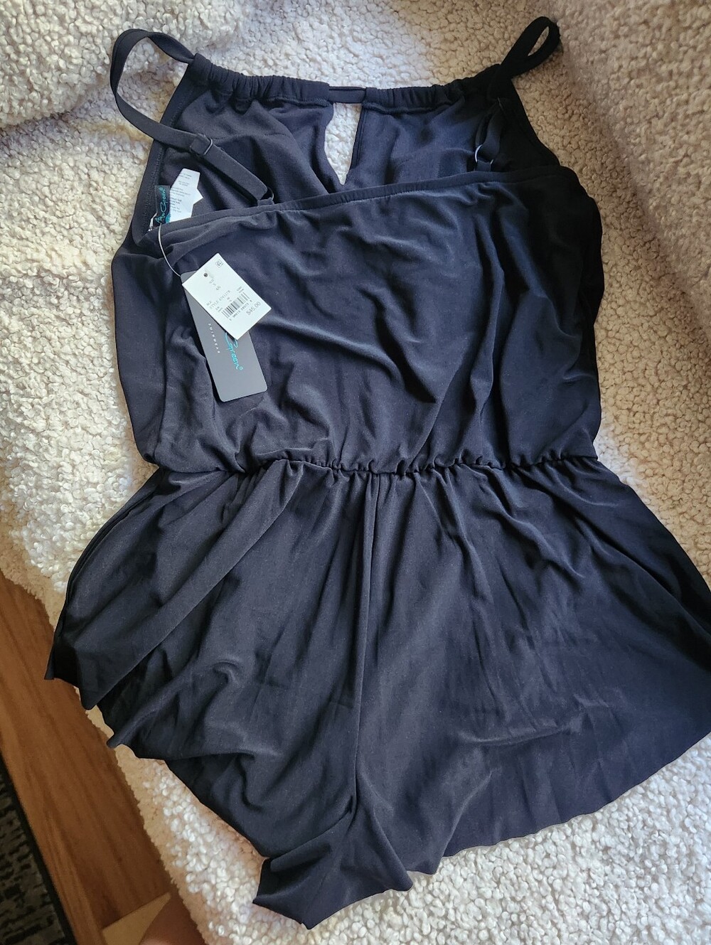 Aquagreen Women’s Black Swim Romper Size Small